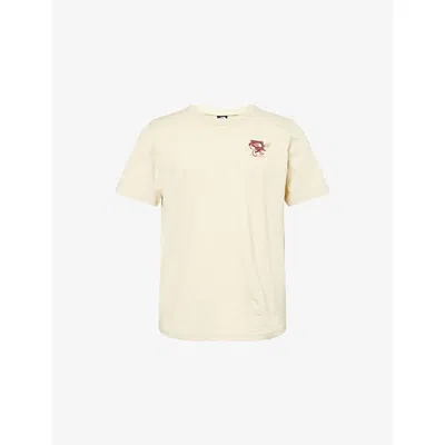 The North Face Mens Medium Beige Cartoon Relaxed-fit Cotton T-shirt