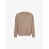 The North Face Mens Nse Graphic-print Raglan-sleeve Cotton-jersey Sweatshirt Mocha Brown/mushroom Gr In Brown