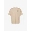 The North Face Mens Graphic-print Crewneck Cotton T-shirt Mushroom Grey Xs In Neutral