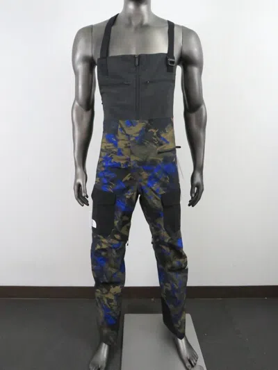 Pre-owned The North Face Mens North Face Summit Verbier Waterproof Futurelight Shell Ski Bibs Pant Olive In Military Olive Summit Mountainscape Print / Tnf Black / Tnf Blue