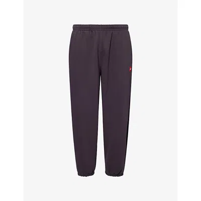 The North Face Mens Redbox Embroidered Logo-patch Cotton-jersey Joggers Obsidian In Black