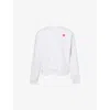 The North Face Mens Tnf Classic Grey Heathe Redbox Logo-patch Cotton-blend Sweatshirt Xxl In White