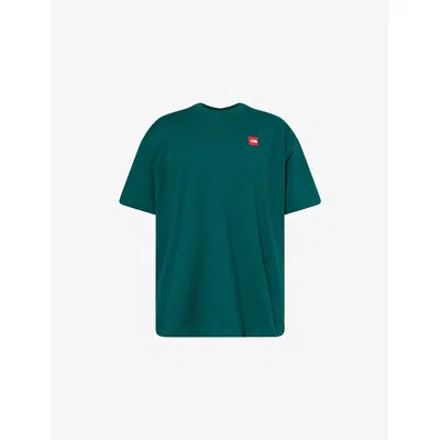The North Face Mens Hunter Green Redbox Logo-patch Cotton T-shirt Xxl