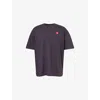 The North Face Mens Obsidian Redbox Logo-patch Cotton T-shirt Xl In Brown