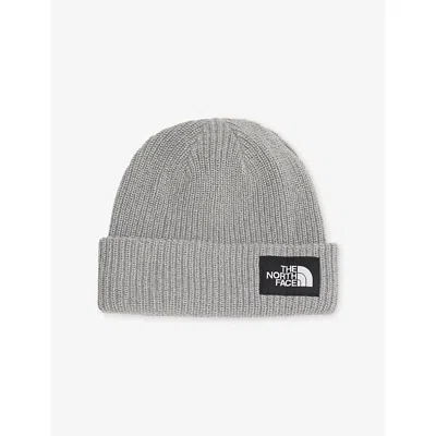 The North Face Mens Salty Lined Knitted Beanie Tnflightgreyhtr In Gray