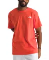 The North Face Men's Short Sleeve Evolution Box Fit Tee In Crimson Orange