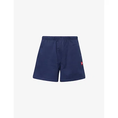 The North Face Mens Summit Navy Relaxed-fit Logo-patch Cotton-blend Shorts In Blue