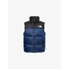 The North Face Mens Summit Navy/tnf Black/r 1996 Retro Nuptse Hooded Shell-down Vest In Blue