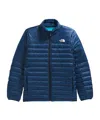 The North Face Men Blue Logo Puffer Jacket, S Luxury Jackets For Men Darveys In Blue