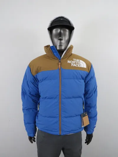 Pre-owned The North Face Mens  1992 Low Fi Hi Tek Nuptse 700-down Insulated Jacket 92 Blue In Supersonic Blue / Utility Brown / Tnf White Logo