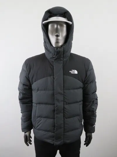 Pre-owned The North Face Mens  Baltic Hoodie Insulated 600-down Puffer Jacket Black / Grey In Gray