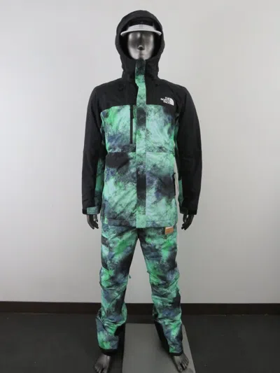 Pre-owned The North Face Mens  Freedom Insulated Hooded Waterproof Ski Jacket - Ice Cap In Tnf Black / Icecap Blue Faded Dye Camo Print