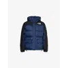 The North Face Mens Navy Himalayan Hooded Shell-down Parka In Blue