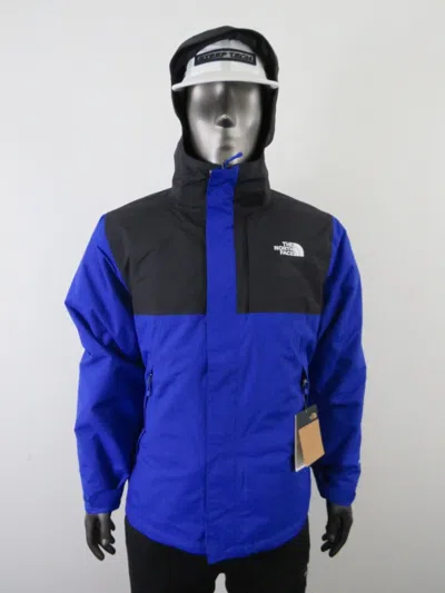 Pre-owned The North Face Mens  Monte Bre Triclimate Waterproof Rain Hooded Jacket Tnf Blue In Tnf Blue / Tnf Black / Tnf White Logo