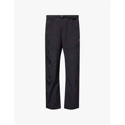 The North Face Mens Tnf Black Straight-leg Logo-patch Shell Trousers Xs