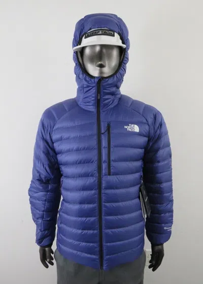 Pre-owned The North Face Mens  Summit Down (l3) Breithorn Hooded Insulated Jacket Cave Blue In Cave Blue / Tnf White Logo