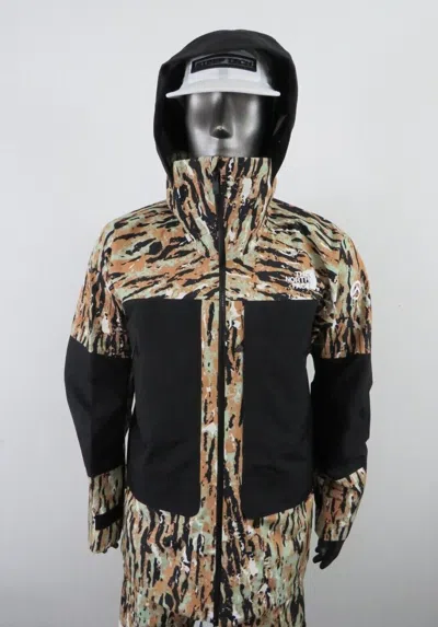 Pre-owned The North Face Mens  Verbier Gtx Gore Tex Waterproof Ski Jacket Almond Print $700 In Black