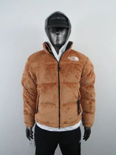 Pre-owned The North Face Mens  Versa Velour Nuptse 600-down Insulated Jacket Almond Butter In White