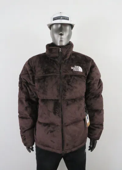 Pre-owned The North Face Mens Xl  Versa Velour Nuptse 600-down Insulated Jacket Coal Brown In Coal Brown / Tnf White Logo