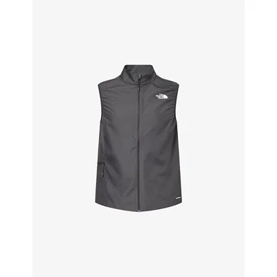 The North Face Mens Tnf Black Fontanales Logo-print Shell Gilet In Gray