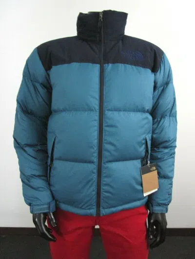 Pre-owned The North Face Mens Tnf  Eco Retro Nuptse 600-down Insulated Jacket Mallard Blue In Mallard Blue / Aviator Navy Blue