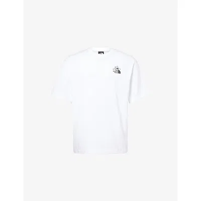 The North Face Mens Tnf White Uhke Backpack Relaxed-fit Cotton-jersey T-shirt Xxl