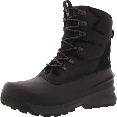 The North Face Mens Waterproof Leather Winter & Snow Boots In Black