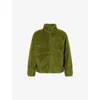 The North Face Mens Woodland Green Extreme Pile High-neck Woven Jacket In Green