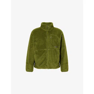 The North Face Mens Woodland Green Extreme Pile High-neck Woven Jacket