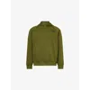 The North Face Mens Woodland Green/tnf Blac Raglan Box Logo-print Cotton-blend Hoody Xl In Green