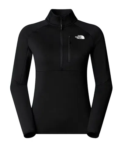 The North Face Meteora 1/4 Zip Fleece Top In Black