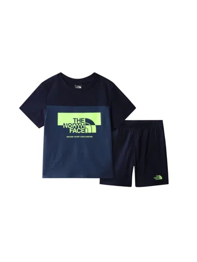 The North Face Mini Summer Set T-shirt And Shorts For Boys In Yellow