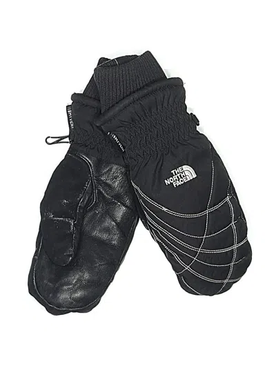 Pre-owned The North Face Mittens In Black