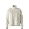 The North Face Mock Neck Chabot Pullover In White Dune In Multi