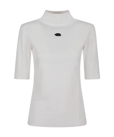 The North Face W S/s Mock Neck Slim Tee In White