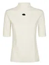 The North Face Mock-necklogo-detail Top In Neutral