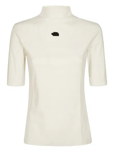 The North Face Mock-necklogo-detail Top In Neutral