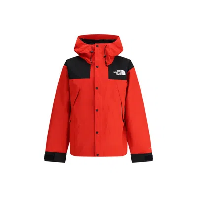 The North Face Mountain Hooded Jacket Adjustable Cuffs In Red