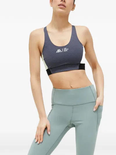 The North Face Mountain Athletics Cross-back Logo-print Sports Bra In Blue
