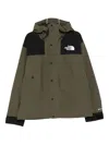 The North Face Gore-tex Mountain Jacket With Adjustable Hood And Contrast Embroidery In Green