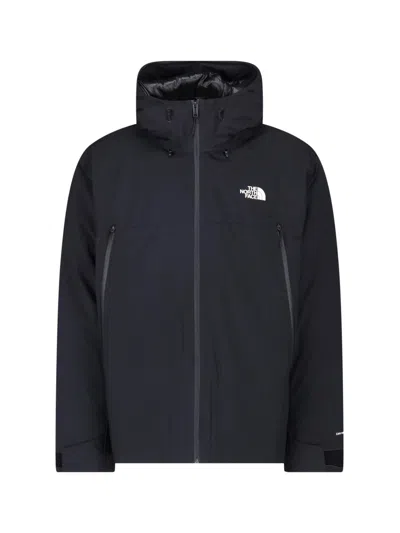 The North Face Mountain Range Hooded Jacket With Full Zip Closure In Blue