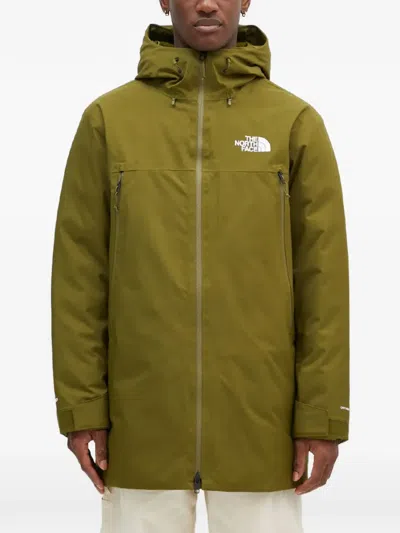 The North Face Mtn Range Hooded Jacket In Green