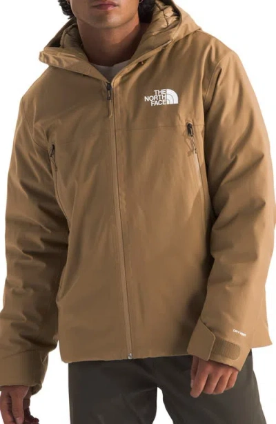 The North Face Mtn Range Water Repellent Insulated Jacket In Utility Brown
