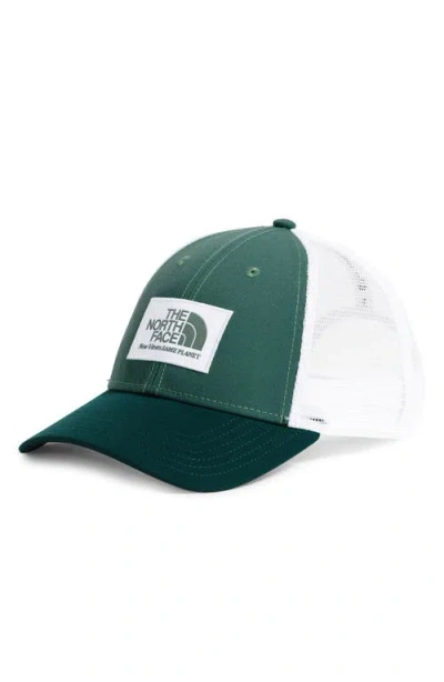 The North Face Mudder Trucker Hat In Duck Green/deep Nori