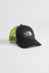 The North Face Logo Mudder Trucker Hat In Black/granny Smith, Men's At Urban Outfitters