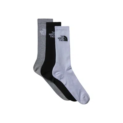 Pre-owned The North Face Multisport Cush Crew Socks (3 Pairs) 'black Assorted' | Multi-color | Men's Size L