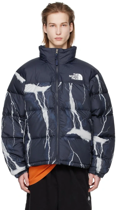 The North Face Navy 1996 Retro Nuptse Down Jacket In Navy,white