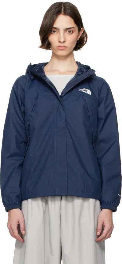 The North Face Navy Antora Rain Jacket In 8k2 Summit Navy