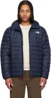 The North Face Minoqua Puffer Jacket Mens Blue Insulated Down Full Zip Kfc257 In Blue