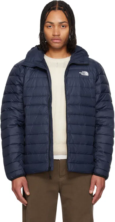 THE NORTH FACE NAVY CLASSIC HOODED DOWN JACKET